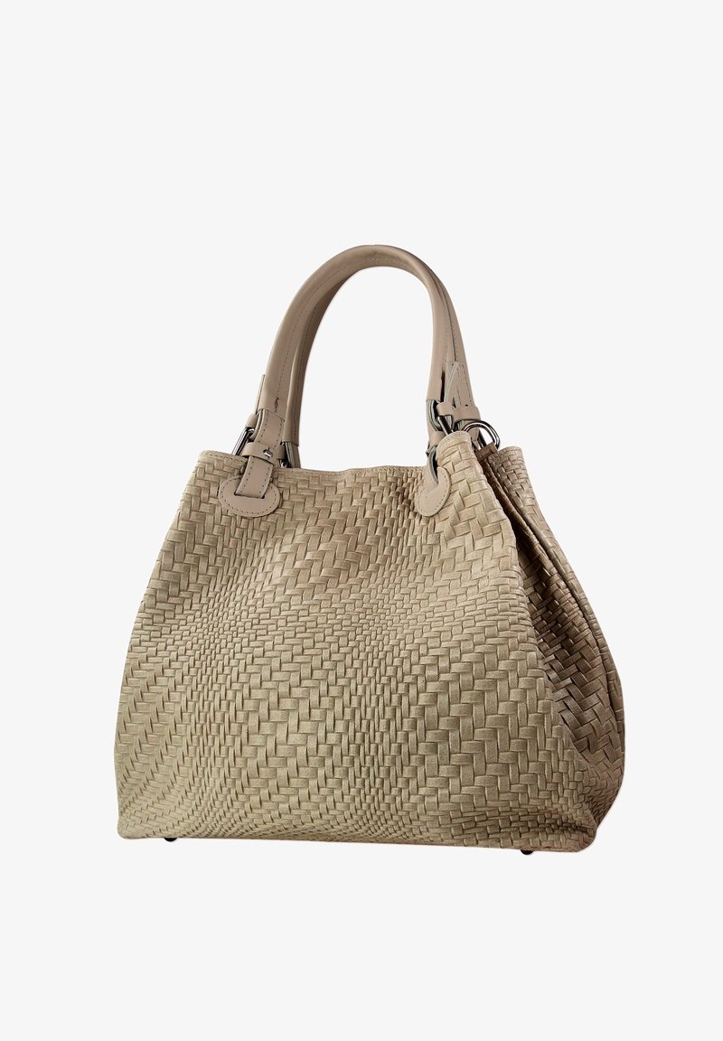 DrachenLeder GEPRÄGTES MUSTER - Sac à main - taupe beige braun
