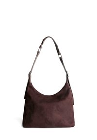 WITH BUCKLES - Handbag - dark brown
