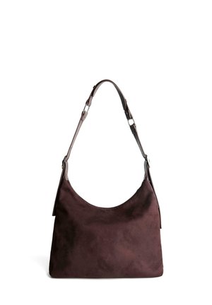 WITH BUCKLES - Käsilaukku - dark brown