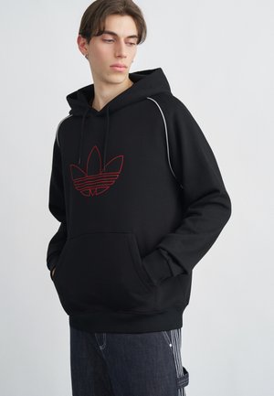 TREFOIL OUTLINE HOODIE - Mikina - black