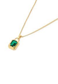Common Lines SOLITAIRE PENDANT EMERALD UNISEX - Necklace - gold-coloured
