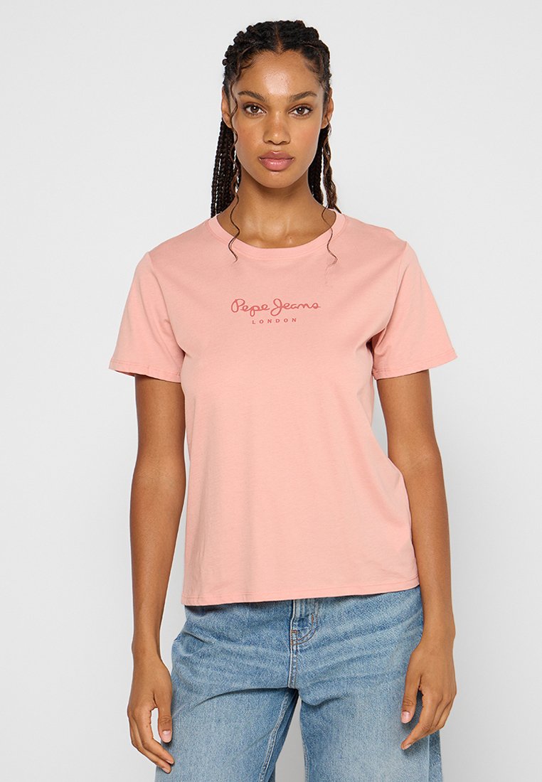 Pepe Jeans T-shirt print abrikoos