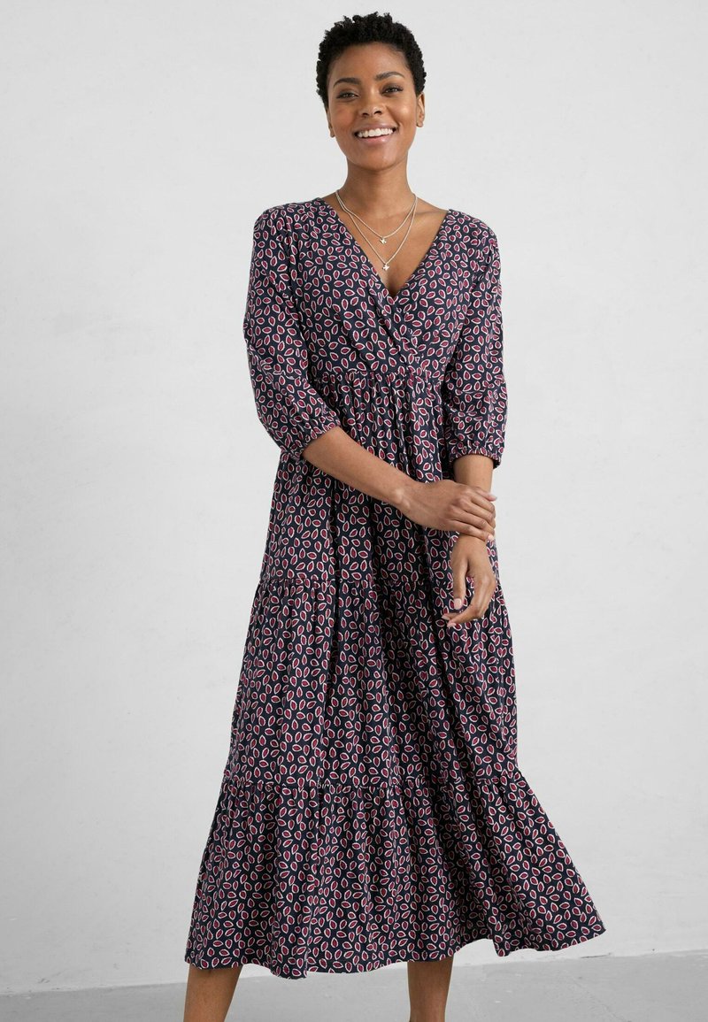 Seasalt Cornwall SKY BRANCH Jersey dress pretty leaves maritime