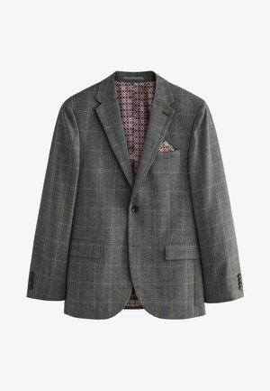 Next SLIM FIT PRINCE OF WALES CHECK - Sacou de costum - grey