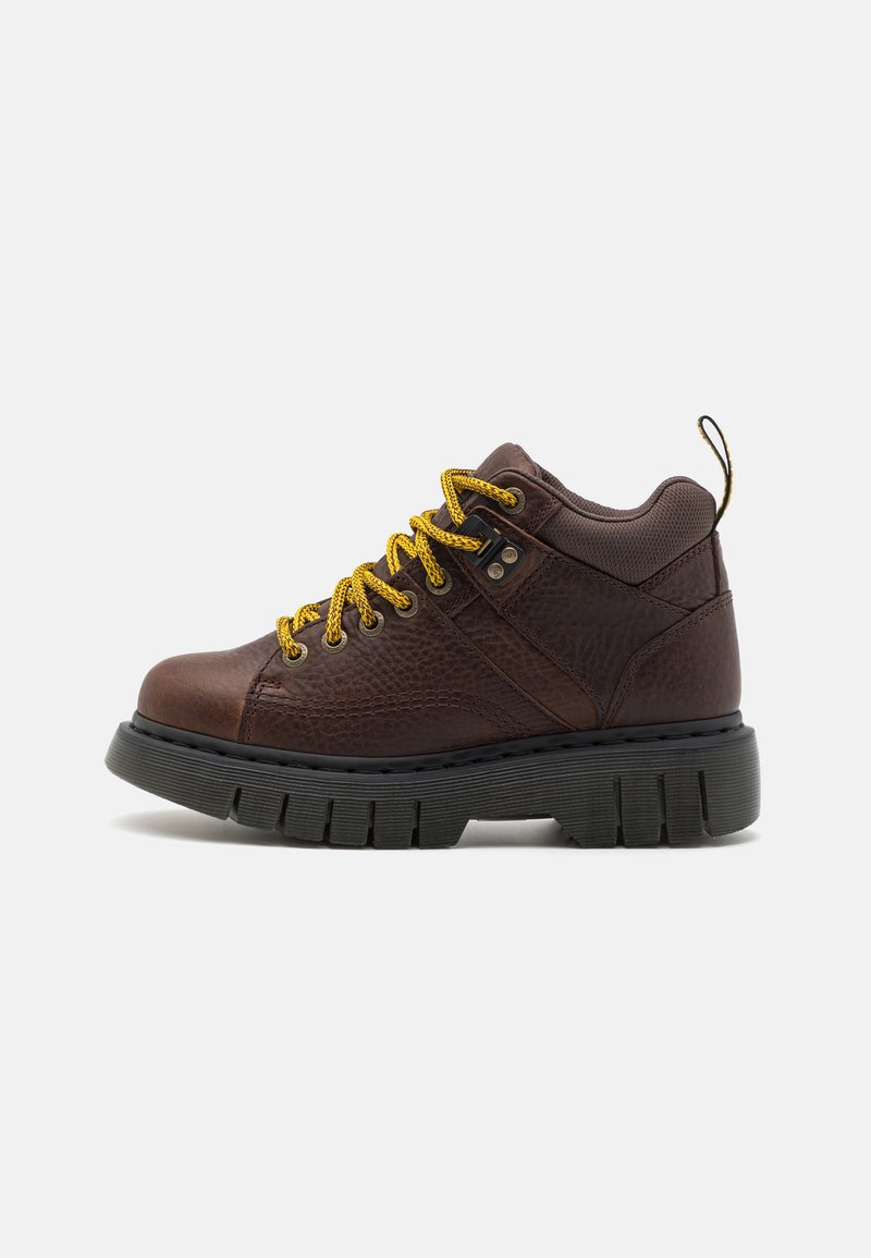 Dr. Martens WOODARD UNISEX - Καθημερινά παπούτσια με κορδόνια - dark brown grizzly/dark brown