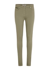 Zelené skinny džíny z bavlněné směsi, s přední kapsou, malým detailem se zipem a poutky na opasek v pase.