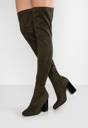 Bottes à talons hauts - olive
