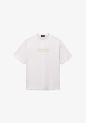 Napapijri, BOX LOGO SS - Camiseta estampada - white whisper