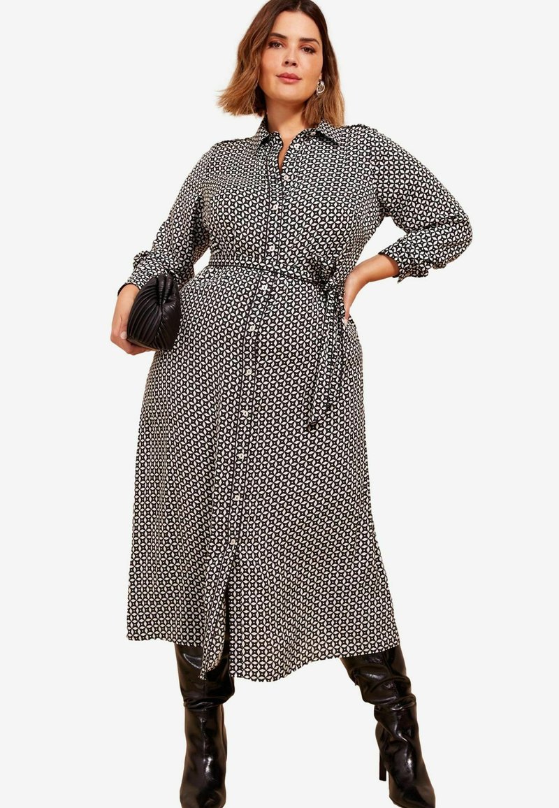 Friends Like These PRINTED MIDI  - Rochie de zi - black white