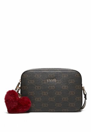 LIU JO CROSSBODY BAG WITH LOGO AND POLYESTER CHARM - Taka s pnm popruhem - brown