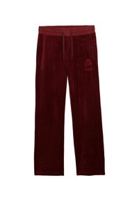 Herre burgundy velour sweatpants med elastisk talje, snor, sidelommer og subtilt broderet logo på venstre lår.