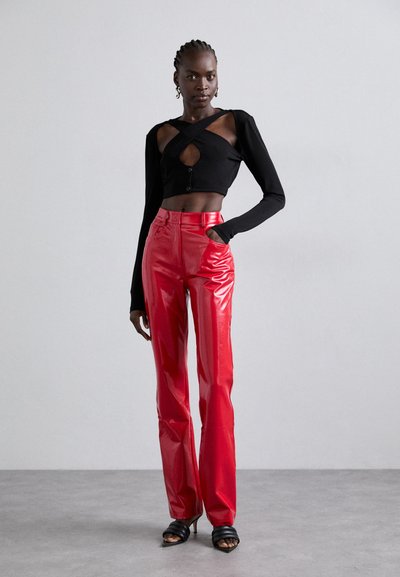 Norma Kamali HIGH WAIST  - Trousers - tiger red