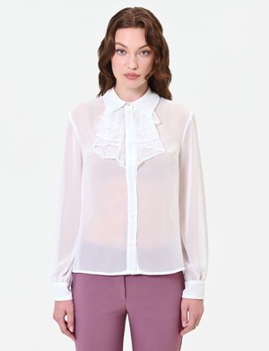 Rinascimento, CAMICIA TINTA UNITA - Camicia - white cream