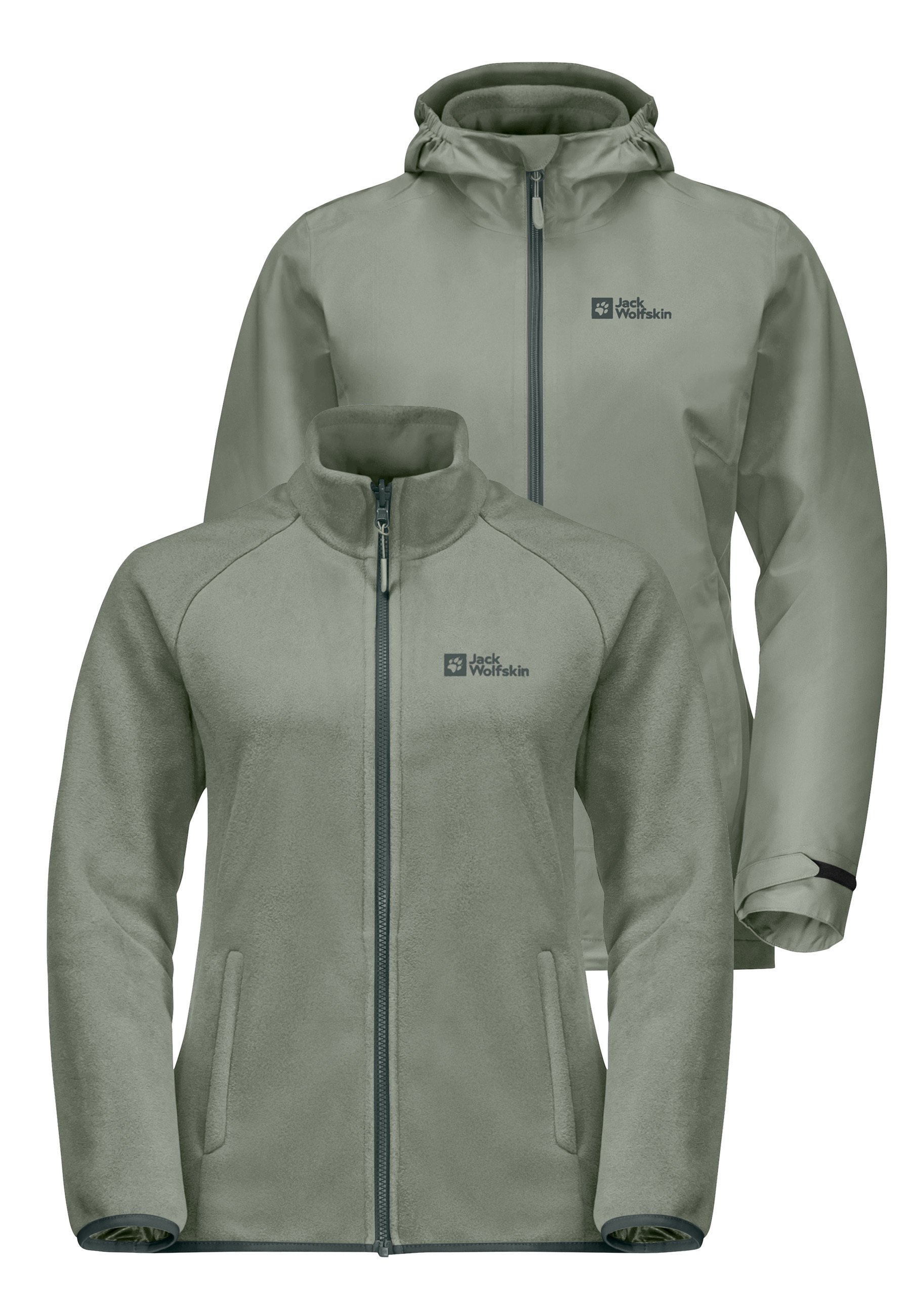 Jack Wolfskin MOONRISE 3IN1 JKT W Hardshelljacke mint leaf