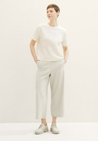TOM TAILOR DENIM EASY CULOTTE - Pantaloni - beige grey