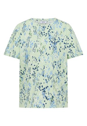 Cecil, T-SHIRT MIT RUNDHALS UND PRINT - T-Shirt print - raw matcha lime