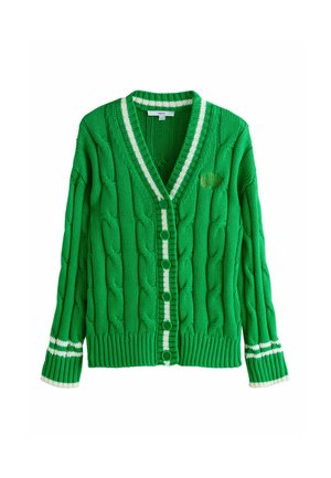 CABLE - Strickjacke - bright green tipped