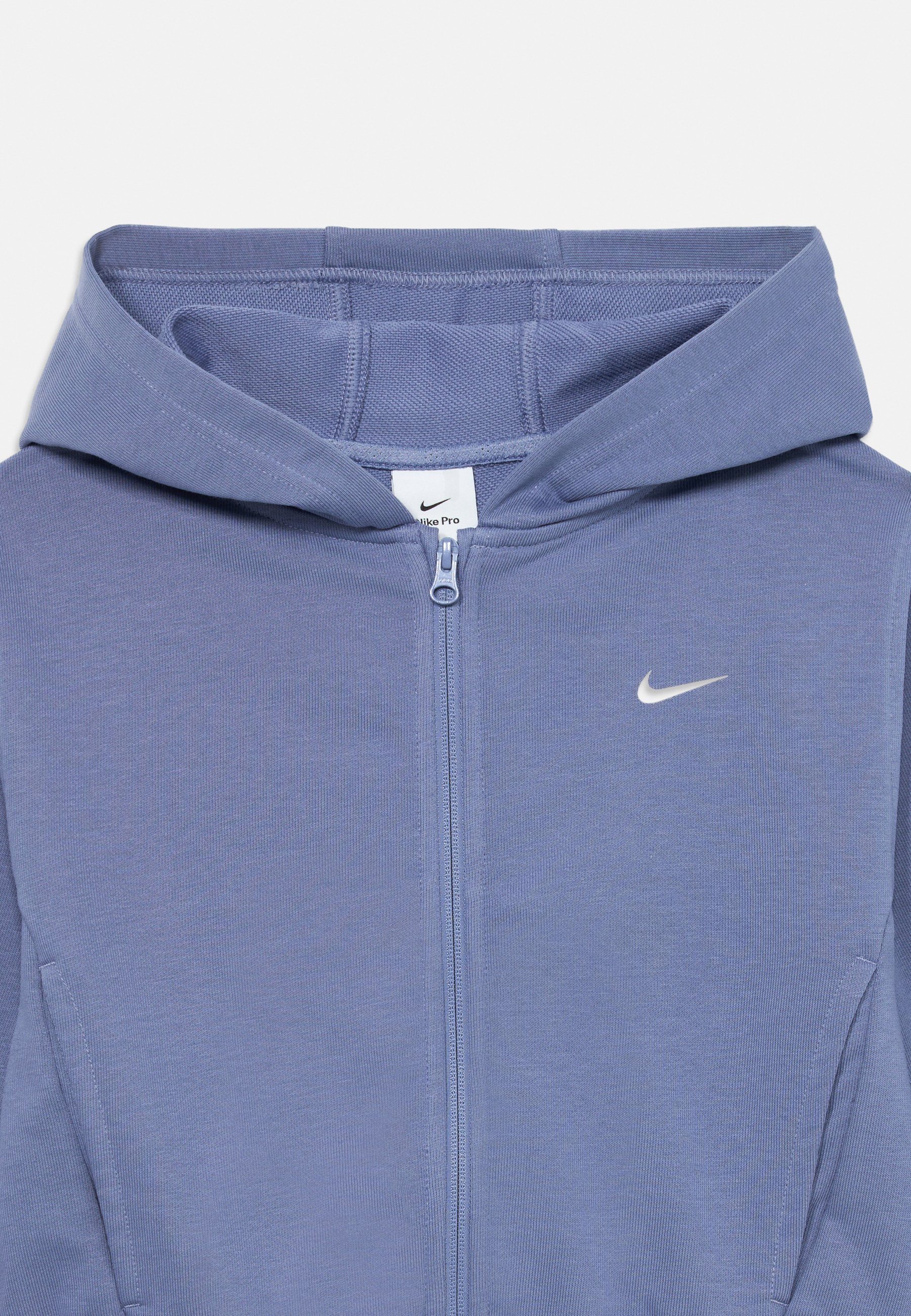 nike mini swoosh oversized cropped purple zip through hoodie