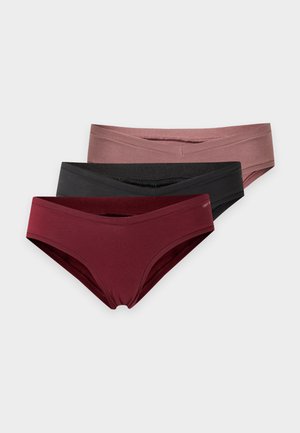 Organic Basics, FLEX 3 PACK - Shorties - cranberry/rose wood/black