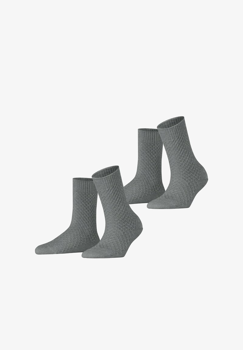 Esprit Diamond Knit 2-Pack - Socken - light greymel