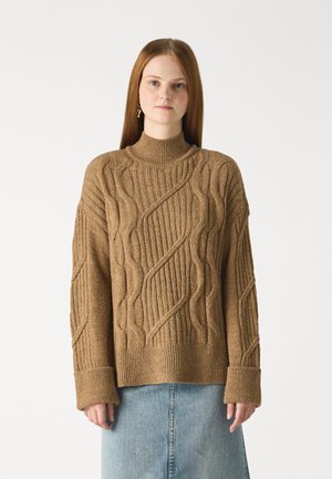ONLY ONLLEISE LOOSE HIGHNECK  - Strickpullover - tannin melange