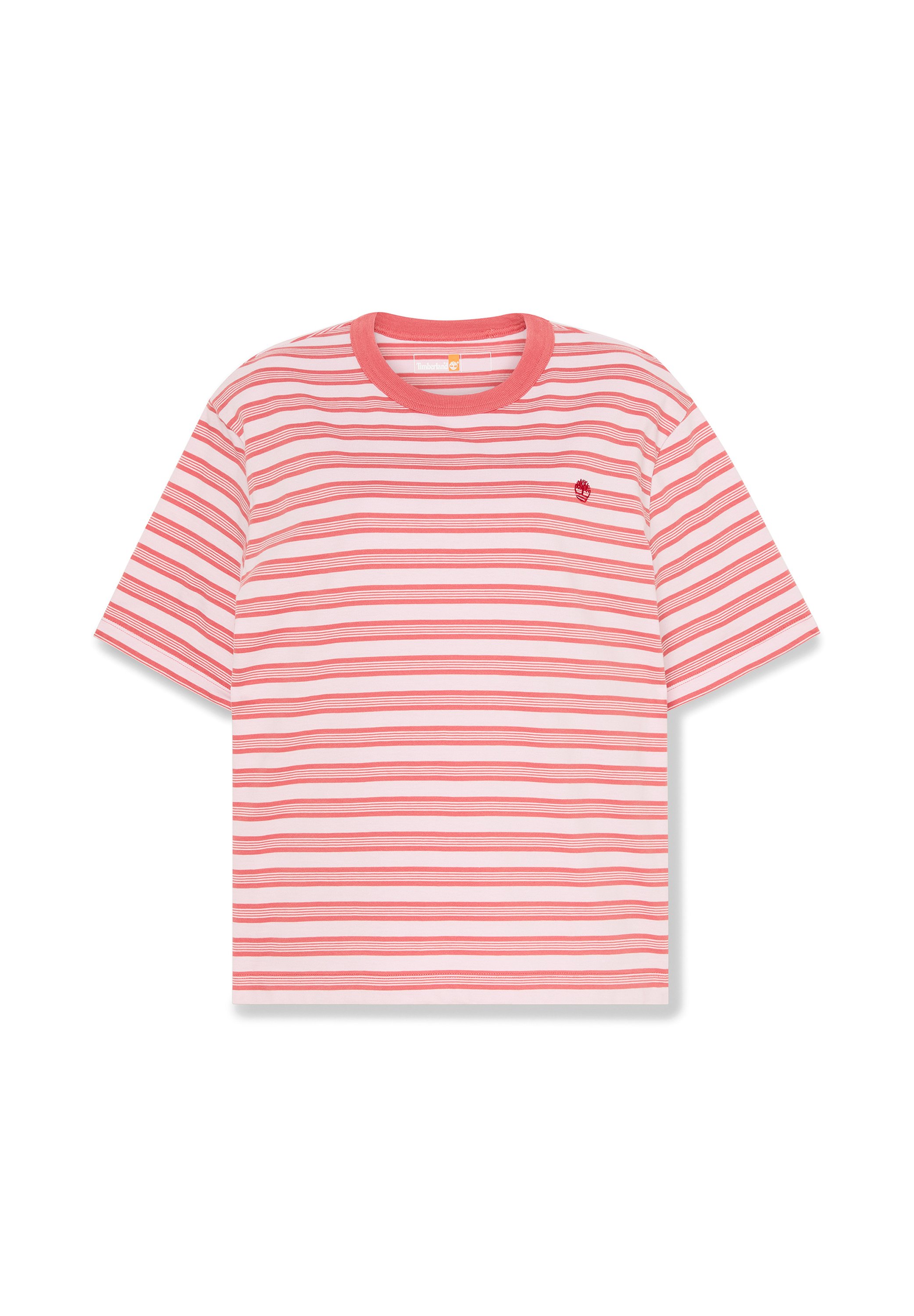 Timberland STRIPE SHORT-SLEEVE TEE - Triko s potiskem - medium red