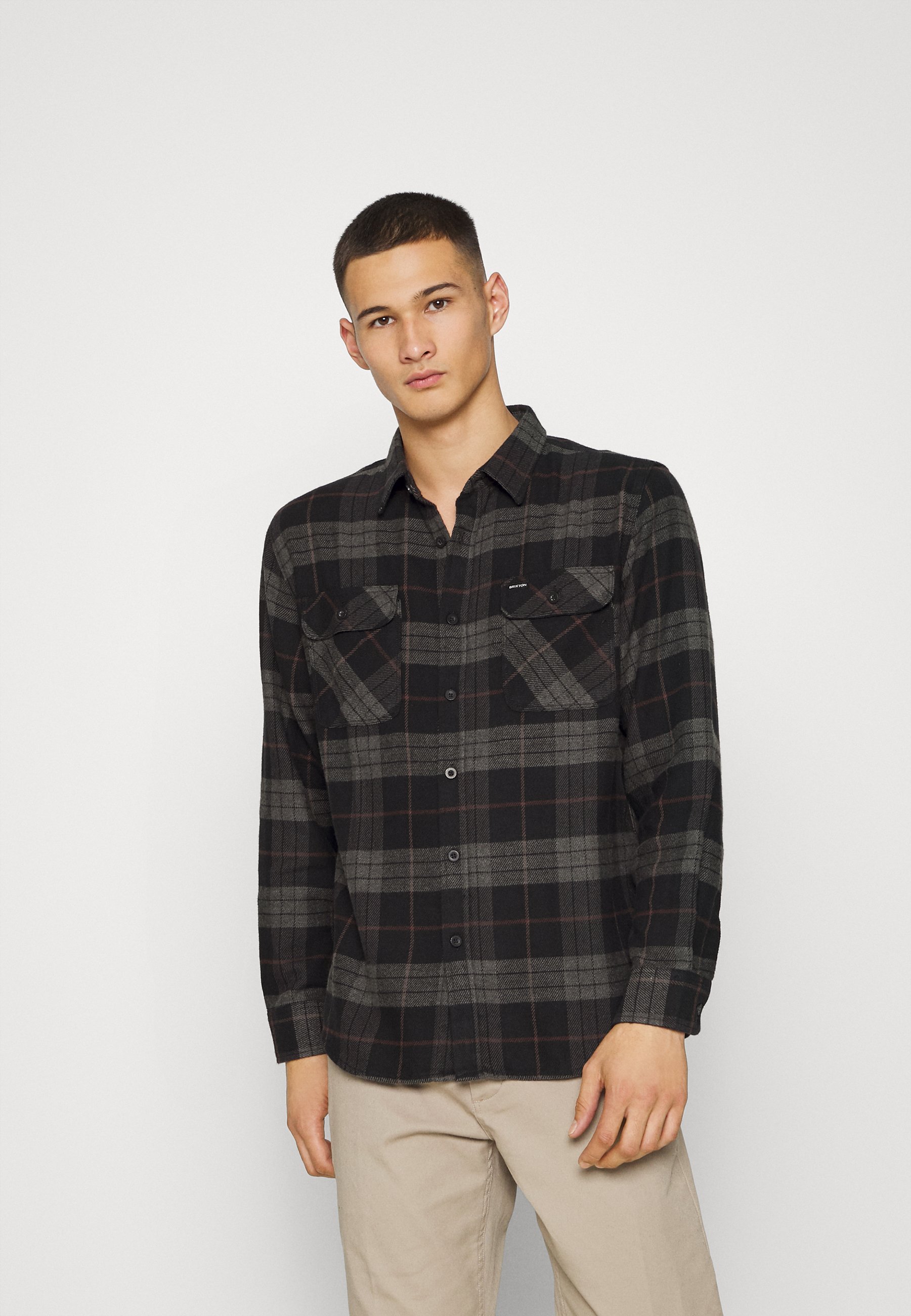 Brixton Camisa - black/charcoal/negro - Zalando.es
