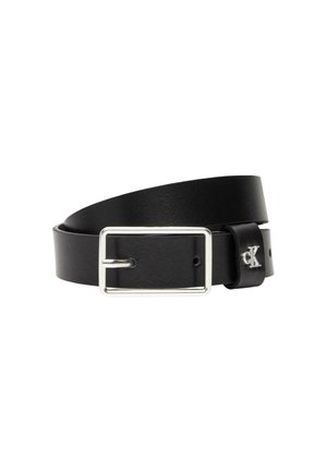 SQUARE BUCKLE LOOP - Cinturón - nero argento