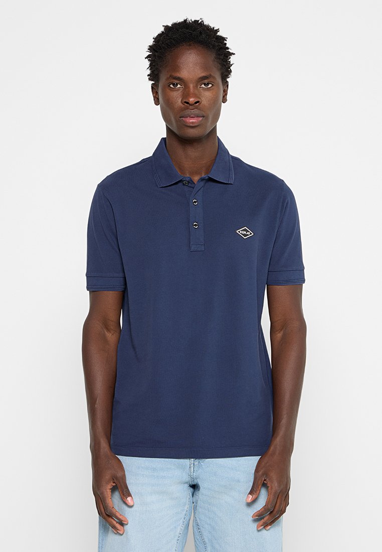 Replay Poloshirt donkerblauw