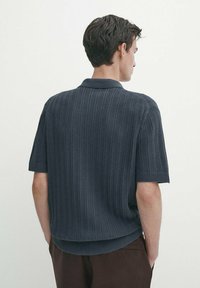 Massimo Dutti SHORT SLEEVE - Shirt - dark blue