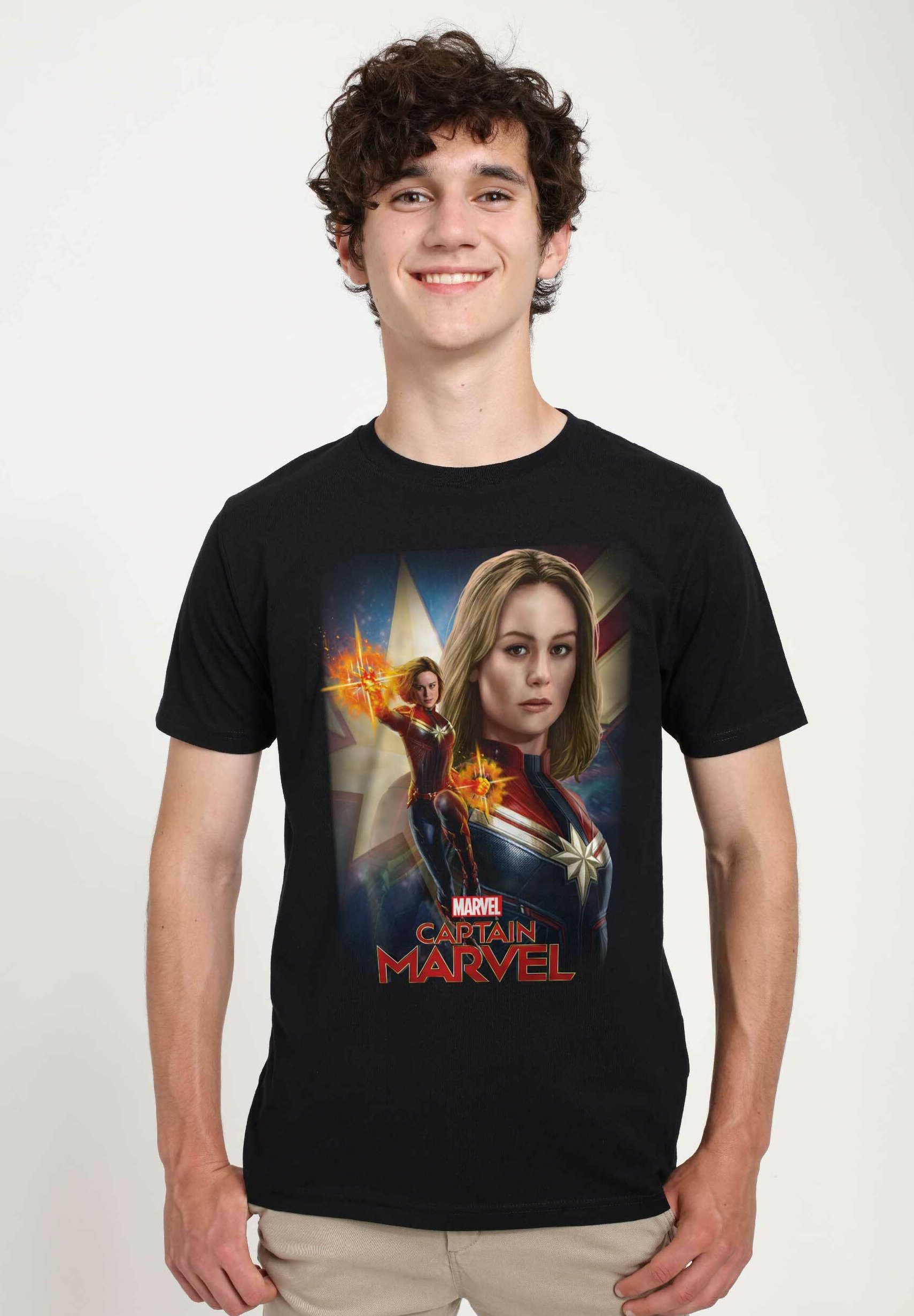 Henry Tiger MARVEL UNISEX CAPTAIN MARVEL - T-shirt imprimé - black/noir -  ZALANDO.FR