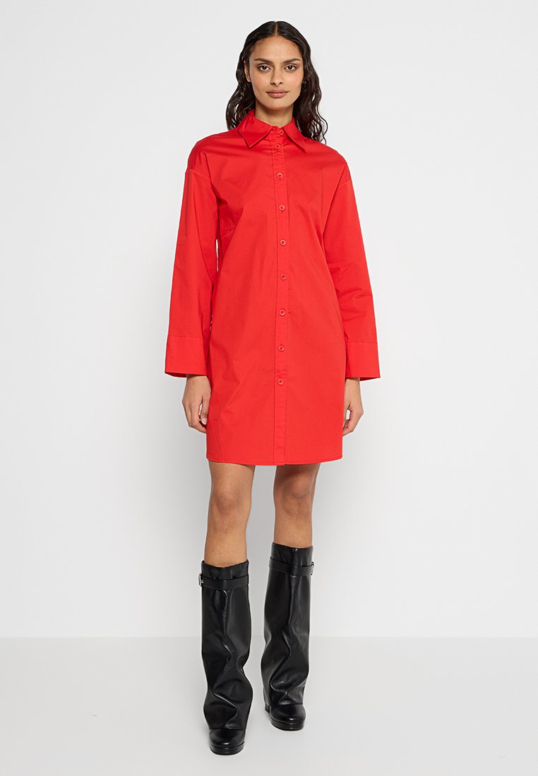 Proenza Schouler White Label Blousejurk rood Proenza Schouler White Label Blousejurk rood