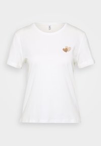 ONLLENNA HEARTS O NECK  - Printtipaita - cloud dancer