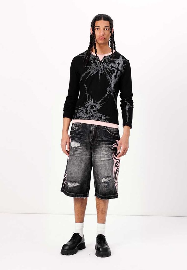 CROSS TATTOO DOUBLE LAYER TOP UNISEX - Long sleeved top4