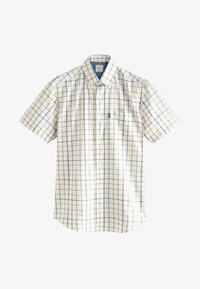 Ausgewählt, cream blue tattersall