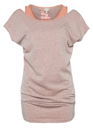 T-shirt - bas - mottled orange