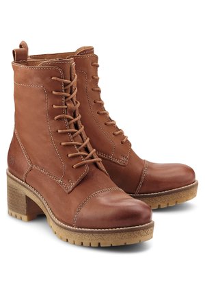 Lace-up ankle boots - brown
