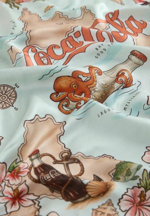 Next, LICENSED MAP PRINT SQUARE LIGHWEIGHT SCARF . - Scarf - coca cola