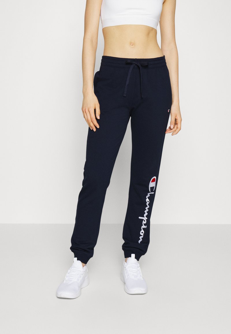 Champion CUFF PANTS REGULAR FIT LARGE LOGO Tracksuit bottoms dark blue Zalando.co.uk