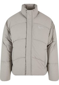 SMALL SIGNATURE PUFFER - Téli dzseki - light grey