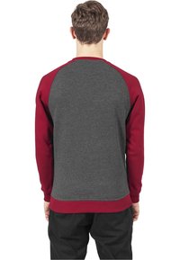 Urban Classics Mikina - charcoal/ruby