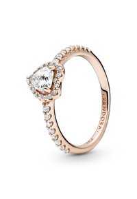Pandora SPARKLING ELEVATED HEART - Anello - rose gold plated