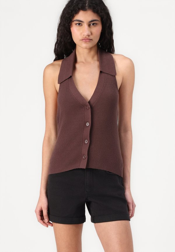 NMHALSEY HALTERNECK  - Waistcoat - french roast2