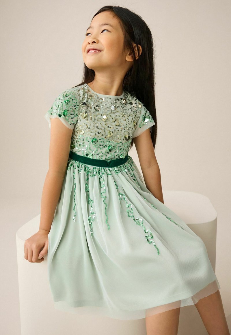 Next REGULAR FIT - EMBELLISHED OCCASION - Cocktail dress / Party dress - mint  green/green - Zalando