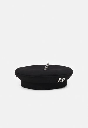 EMBELLISHED BERET - Čiapka - black