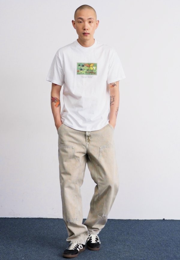 DOUBLE KNEE PANT SMITHFIELD  - Relaxed fit jeans - opuntia chalk wash4