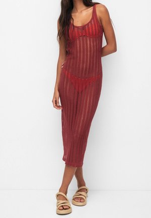Shift dress - dark red