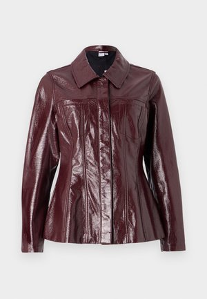 Vero Moda VMLOTTIE PEPLUM JACKET - Imitert skinnjakke - winetasting