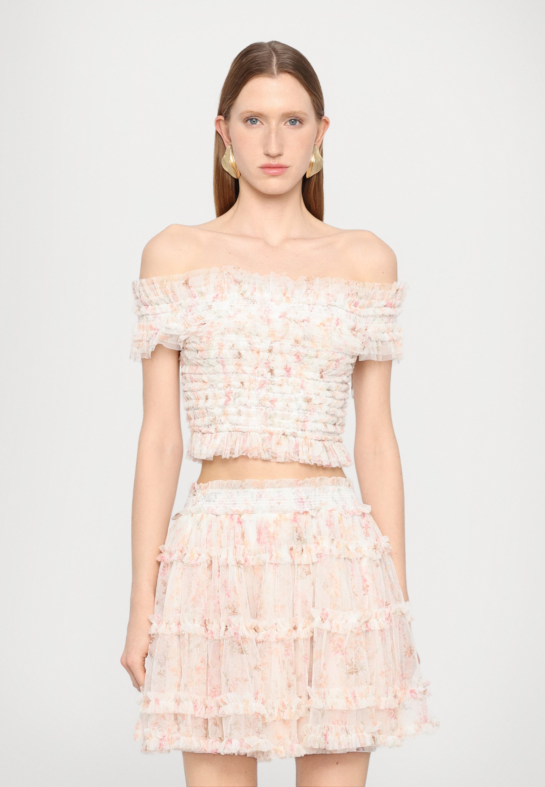 売れ筋商品|||ニードルアンドスレッド Tシャツ レディース トップス DITSY SMOCKED OFF SHOULDER - Top - moonshine pink Needle & Thread DITSY SMOCKED OFF SHOULDER - Top - moonshine