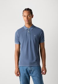 Marc O'Polo SHORT SLEEVE SLITS AT HEM EMBROIDERY - Polokošeľa - moon stone